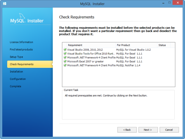 MySql Setup Wizard