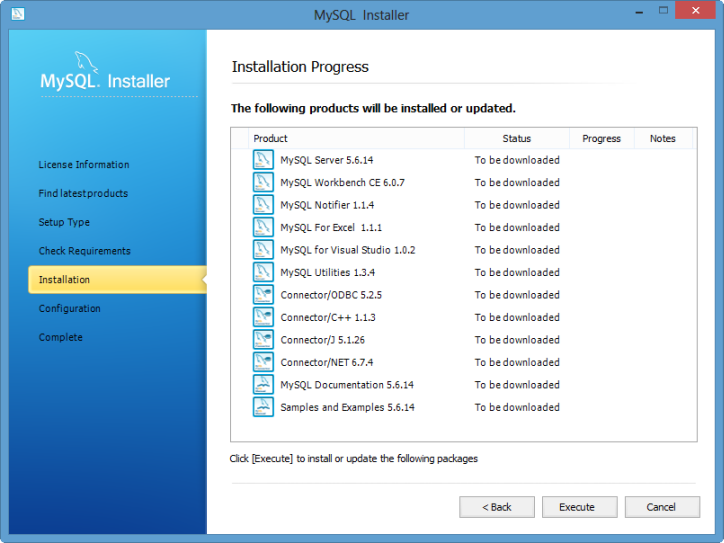 MySql Setup Wizard