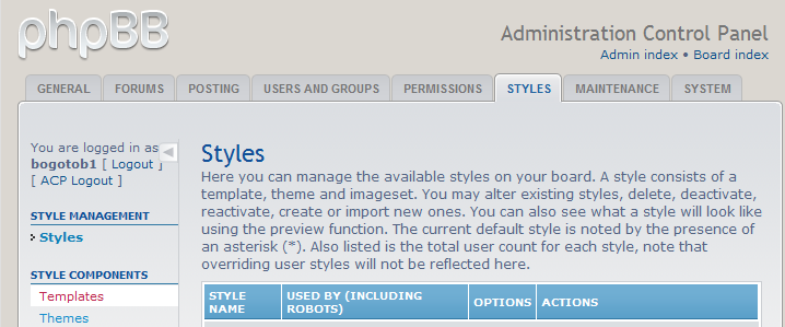 phpbb styles